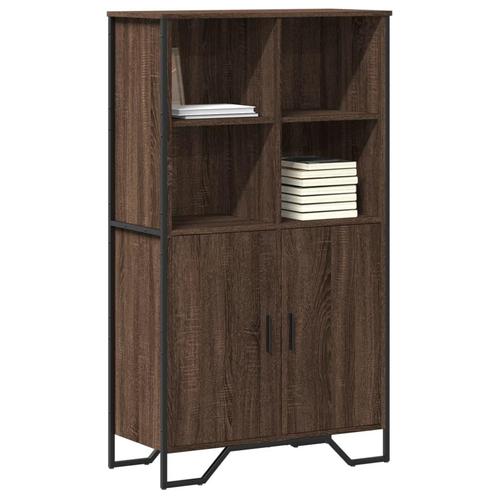 vidaXL Hoge kast 79,5x35,5x137,5 cm bewerkt hout bruin, Huis en Inrichting, Kasten | Dressoirs, Nieuw, Verzenden