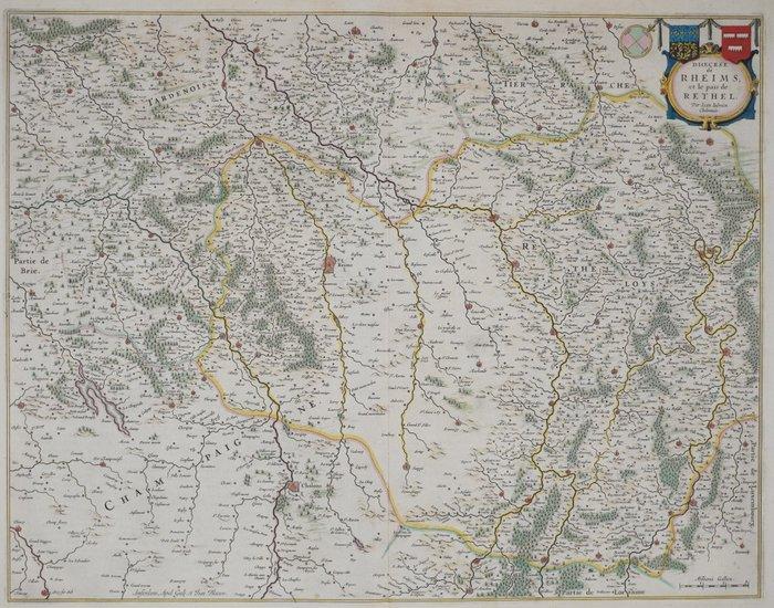 Frankrijk - Champagne; Blaeu - Dioecese de Rheims et le pais, Boeken, Atlassen en Landkaarten