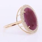 Zonder Minimumprijs - Ring - 14 karaat Geel goud - 6.67ct., Handtassen en Accessoires, Ringen, Nieuw