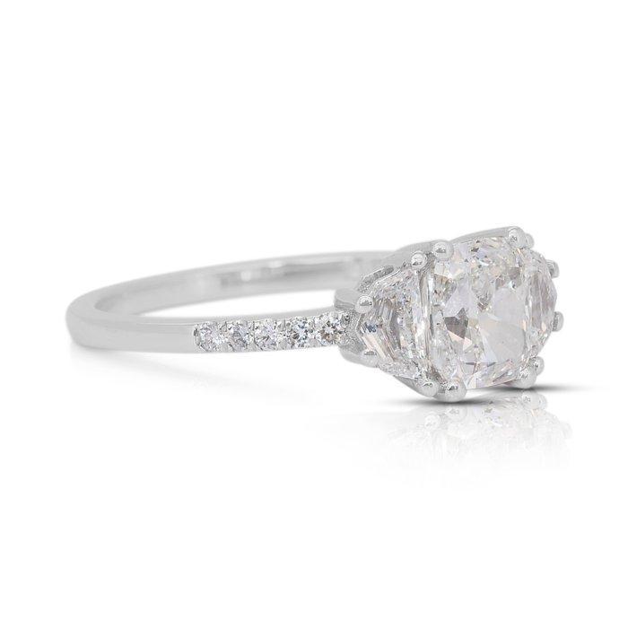 Ring - 18 karaat Witgoud - 1.36ct. tw. Diamant (Natuurlijk), Bijoux, Sacs & Beauté, Bagues