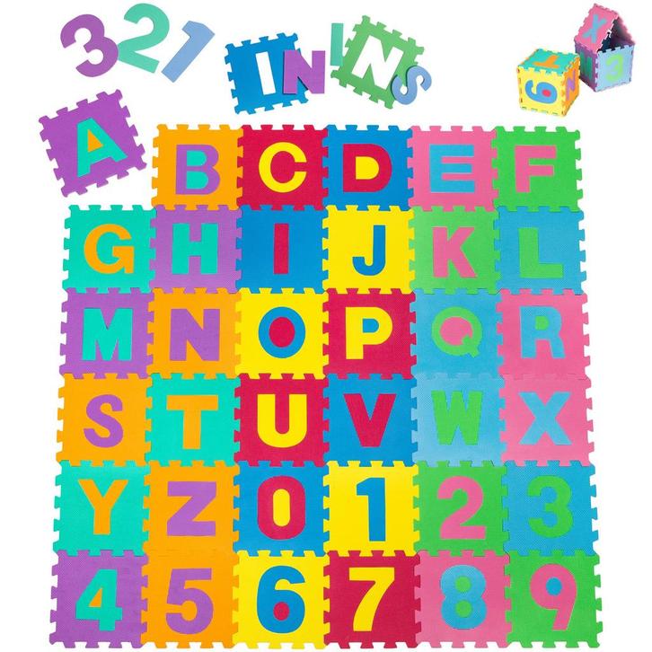 tectake Puzzelmat 86-delig - kleurrijk, Kinderen en Baby's, Speelgoed | Kinderpuzzels, Verzenden