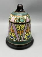 Zeldzame plateel Dekselpot – C.M. Bergen – handbeschilderd