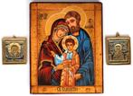 Icoon - RUSSISCH ORTHODOX ICON Set van Heilige Familie, Antiek en Kunst