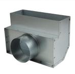Haakse roosterschoen 305 x 102mm met aansluiting Ø 125mm, Doe-het-zelf en Bouw, Verzenden, Nieuw