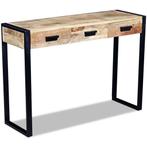 vidaXL Table console avec 3 tiroirs Bois de manguier 110, Maison & Meubles, Verzenden, Neuf