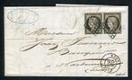 Frankrijk 1850 - Superbe & Rare lettre en double port de, Gestempeld