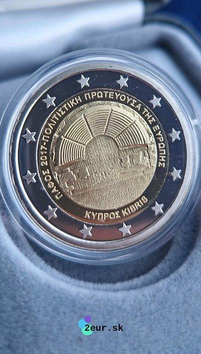 Cyprus. 2 Euro 2015/2017 European Flag + Paphos (2, Postzegels en Munten, Munten | Europa | Euromunten
