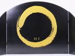 Paravent - Écran pliant – Cercle dor  sur laque noire -