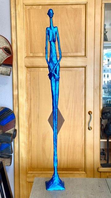 Abdoulaye Derme - Sculpture, La Femme Bleue - 103 cm -