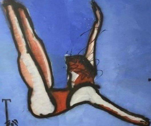 Herman Brood (1946-2001) - Salto Mortale, Antiek en Kunst, Kunst | Schilderijen | Modern