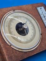 Tischbarometer mit Thermometer – Holzgehäuse - Weerstation -, Antiek en Kunst