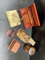 Tabaksdoos (6) - Hout, Leder, Marmer, Plastic - Lot boîtes, Antiek en Kunst