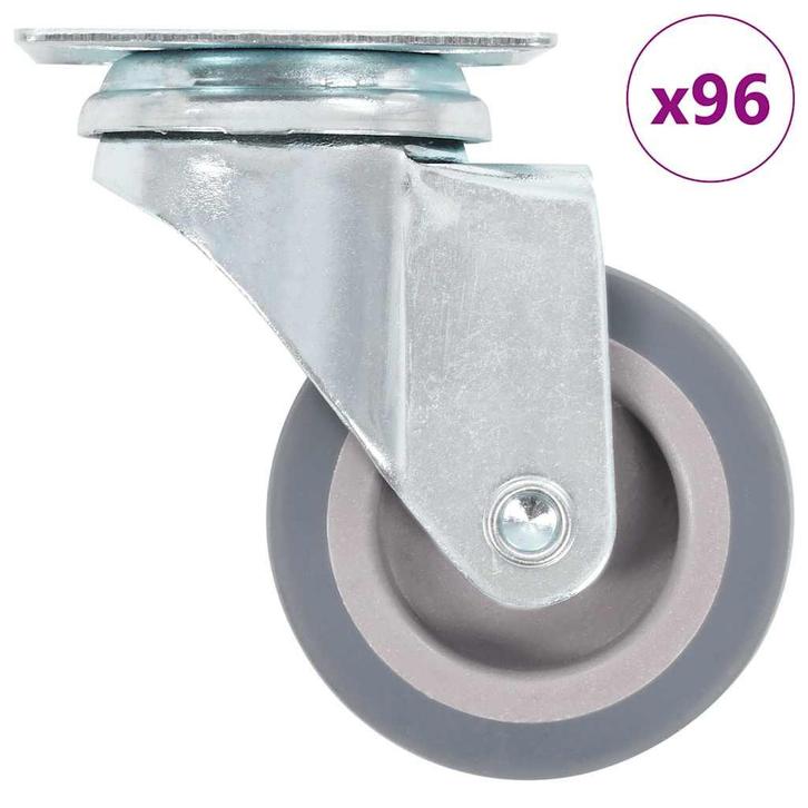 vidaXL 96 st Zwenkwielen 50 mm, Doe-het-zelf en Bouw, Overige Doe-Het-Zelf en Bouw, Nieuw, Verzenden