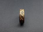 Middeleeuws Brons Ring - Verguld Fleur-de-Lis en Foliaat