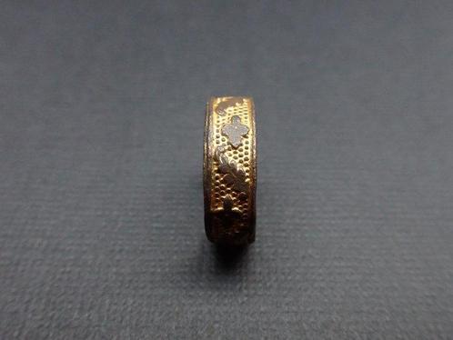 Middeleeuws Brons Ring - Verguld Fleur-de-Lis en Foliaat, Handtassen en Accessoires, Antieke sieraden