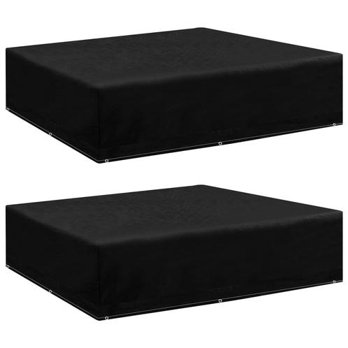 vidaXL Tuinmeubelhoezen 2 st met 8 oogjes 200x200x70 cm, Tuin en Terras, Tuinmeubel-accessoires, Nieuw, Verzenden