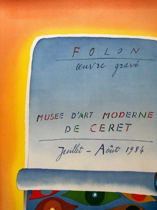 Jean-Michel Folon (1934-2005) - Oeuvre gravée - Musée dart, Antiek en Kunst, Antiek | Overige Antiek