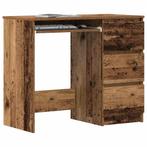 vidaXL Bureau 90x45x76 cm bewerkt hout oud houtkleurig, Huis en Inrichting, Verzenden, Nieuw