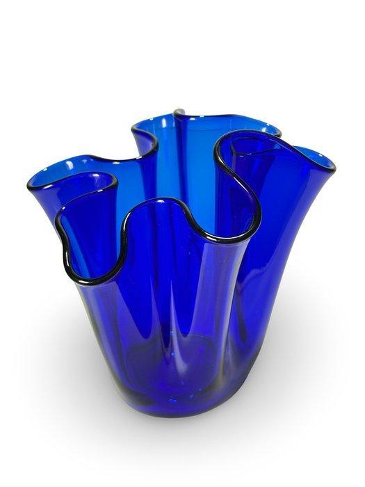 in de stijl van Venini - Vaas - Fazzoletto - Kobalt, Antiek en Kunst, Antiek | Meubels | Stoelen en Sofa's