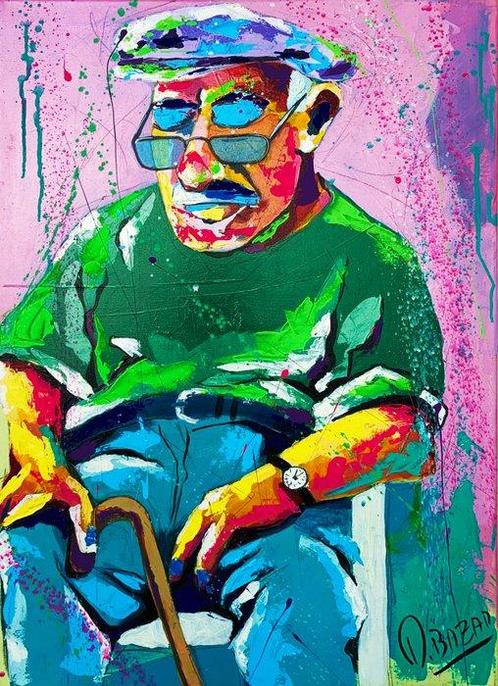 Dario Bazan (1974) - Nonno, Antiek en Kunst, Kunst | Schilderijen | Modern