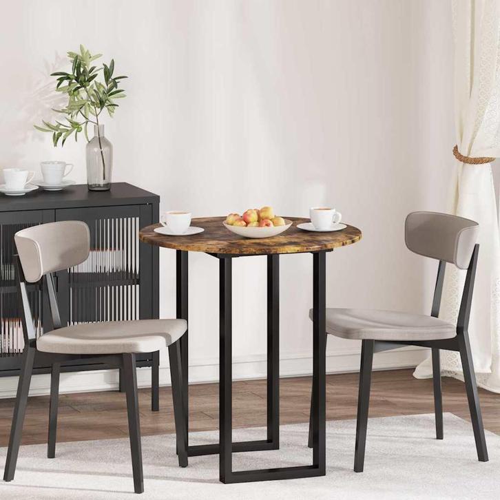 vidaXL Tafelblad Gerookt eiken 70 x 70 x 1,5 cm Bewerkt hout, Huis en Inrichting, Tafelonderdelen, Nieuw, Verzenden