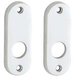 Set van twee krukrozetten patent ovaal glans chroom, Doe-het-zelf en Bouw, Nieuw, Overige materialen, Klink of Kruk