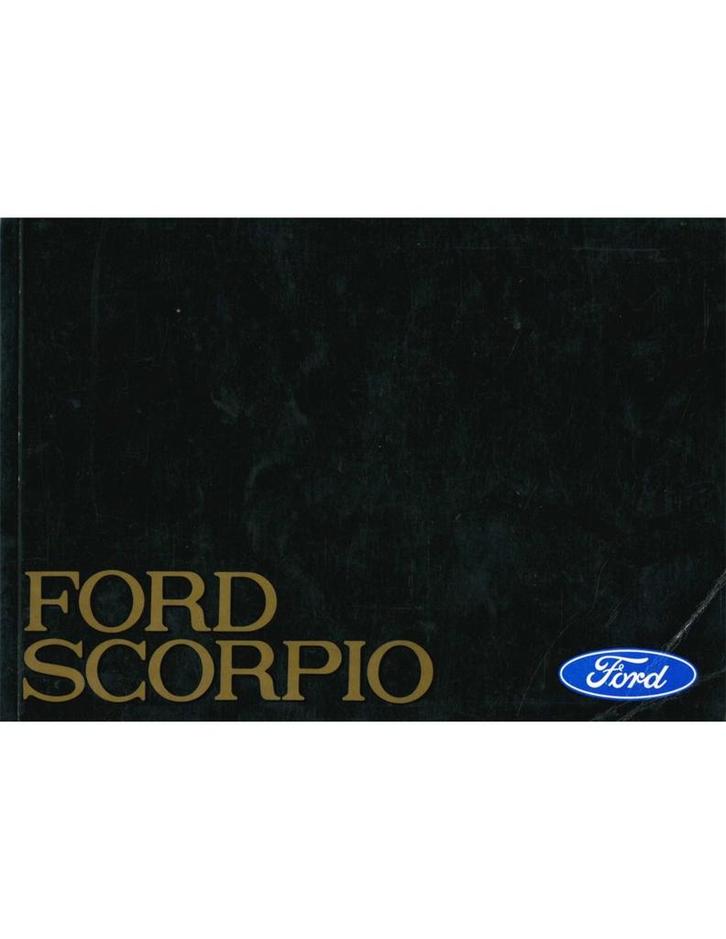 1986 FORD SCORPIO INSTRUCTIEBOEKJE DUITS, Autos : Divers, Modes d'emploi & Notices d'utilisation