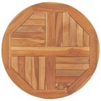 vidaXL Tafelblad rond 2,5 cm 60 cm massief teakhout, Huis en Inrichting, Tafelonderdelen, Verzenden, Nieuw