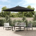 vidaXL Zweefparasol met aluminium paal 350 cm zwart, Verzenden, Nieuw