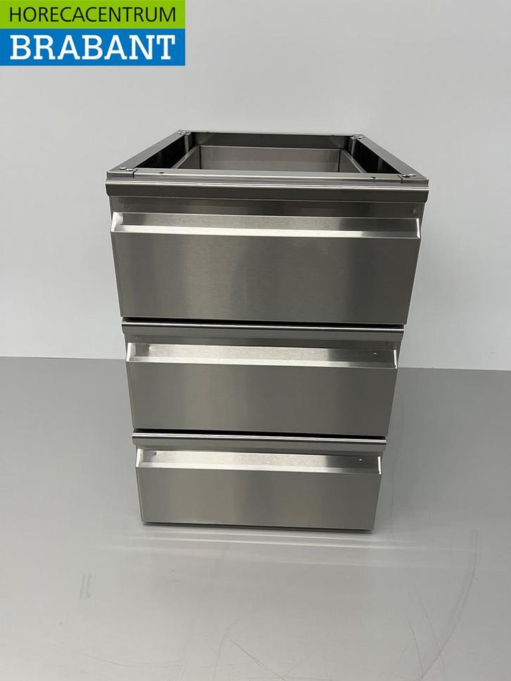 HCB RVS Onderbouw Inbouw Ladenblok Ladenkast 3 laden, Zakelijke goederen, Horeca | Meubilair en Inrichting, Ophalen of Verzenden