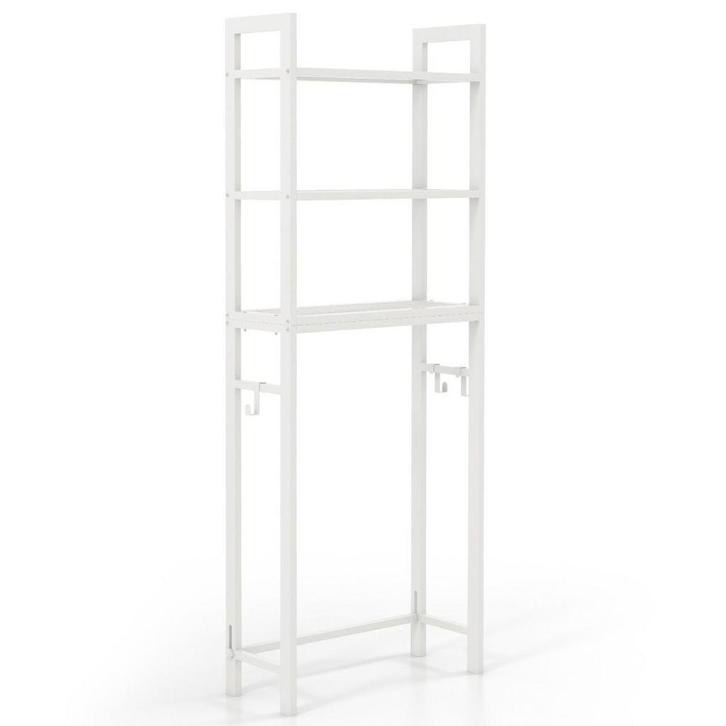 2dekans | Coast - Opbergrek - 3 Planken - 3 Haken - Metaal -, Huis en Inrichting, Badkamer | Badtextiel en Accessoires, Ophalen of Verzenden