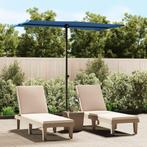 vidaXL Parasol met aluminium paal 180x110 cm azuurblauw, Tuin en Terras, Parasols, Verzenden, Nieuw