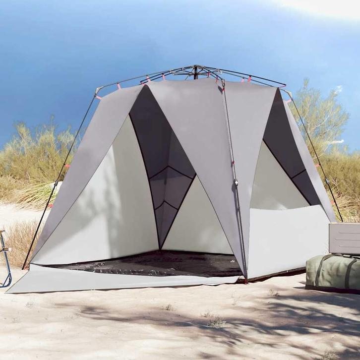 vidaXL Strandtent 4-persoons waterdicht snelontgrendeling, Caravans en Kamperen, Tenten, Nieuw, Verzenden