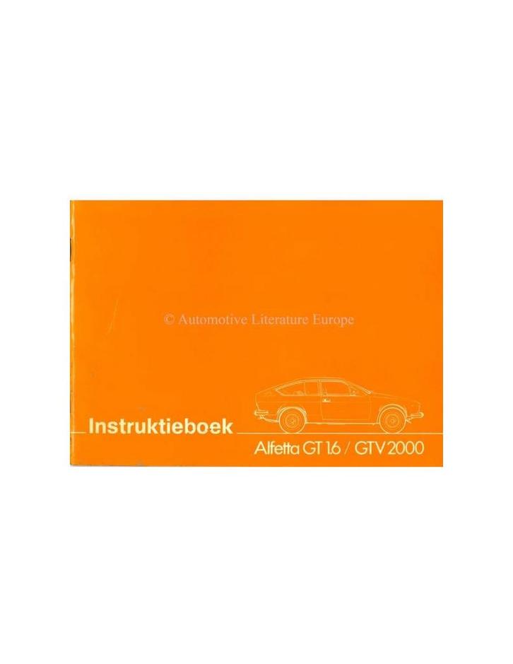 1976 ALFA ROMEO ALFETTA GT / GTV INSTRUCTIEBOEKJE NEDERLANDS, Auto diversen, Handleidingen en Instructieboekjes, Ophalen of Verzenden