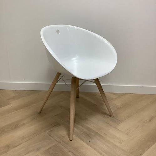 Tweedehands design stoel Pedrali Gliss hout 904,   wit, Huis en Inrichting, Stoelen, Gebruikt, Eén