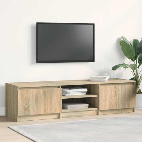 vidaXL Tv-meubel 140x40x35,5 cm bewerkt hout sonoma, Huis en Inrichting, Kasten |Televisiemeubels, Nieuw, Verzenden