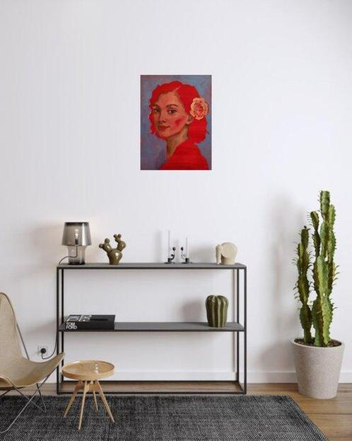 Stephanie van der Klooster - Scarlet glance, Antiek en Kunst, Kunst | Schilderijen | Modern