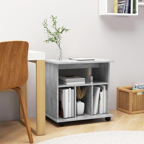 vidaXL Rolkast 60x45x60 cm bewerkt hout betongrijs, Huis en Inrichting, Kasten | Overige, Nieuw, Verzenden