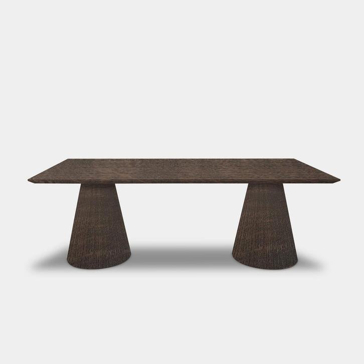 Tafel Rechthoekig Eikenhout  Kegelpoot  280x100, Huis en Inrichting, Tafels | Eettafels