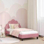 vidaXL Kinderen bedframe met hoofdboard Roze 80 x 160 cm, Verzenden