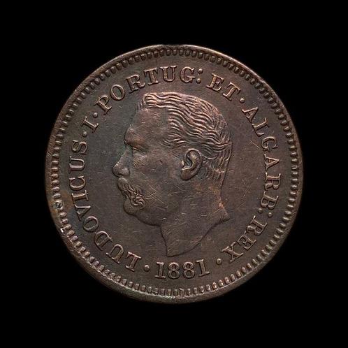 Portugees-India. D. Luis I (1861-1889). 1/8 Tanga 1881, Postzegels en Munten, Munten | Europa | Niet-Euromunten