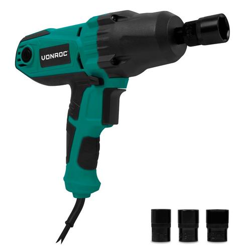 Slagmoersleutel 450W - 350Nm | Incl. 4 moerdoppen, Doe-het-zelf en Bouw, Gereedschap | Handgereedschap, Nieuw, Verzenden