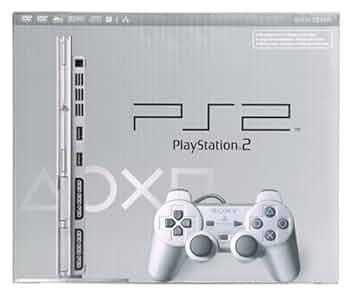 Playstation 2 Console Slim Zilver + Sony Controller in Doos, Games en Spelcomputers, Spelcomputers | Sony PlayStation 2, Zo goed als nieuw