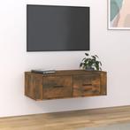 vidaXL Tv-hangmeubel 80x36x25 cm bewerkt hout gerookt, Huis en Inrichting, Kasten |Televisiemeubels, Verzenden, Nieuw