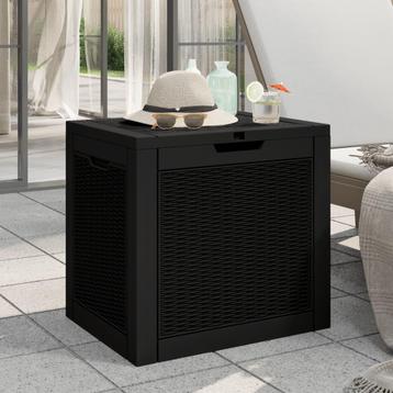 vidaXL Tuinbox 55,5x43x53 cm polypropeen zwart, Verzenden