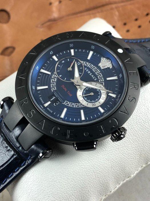 Versace - V-Race Dual Time - VEBV004 - Homme - 2020 et après, Handtassen en Accessoires, Horloges | Heren