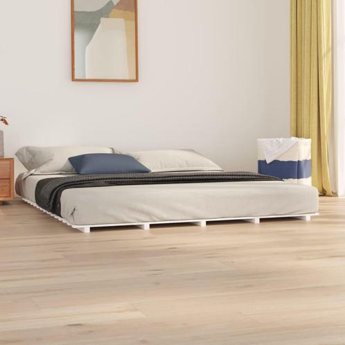 vidaXL Bedframe massief grenenhout wit 160x200 cm, Huis en Inrichting, Slaapkamer | Bedden, Nieuw, Verzenden