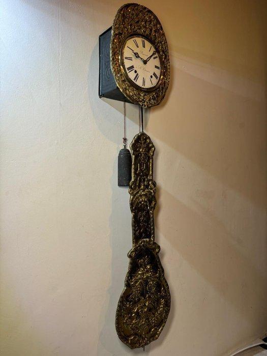 Antieke Franse Comtoise-klok van Perrenet 19e eeuw - Messing, Antiek en Kunst, Curiosa en Brocante