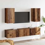vidaXL Tv-meubelset 4 pcs Oud hout 80 x 30 x 30 cm Bewerkt, Huis en Inrichting, Verzenden, Nieuw