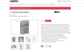 Zippo Dead Mans Hand XV 1999 black new unfired - Zonder beschikbaar voor biedingen